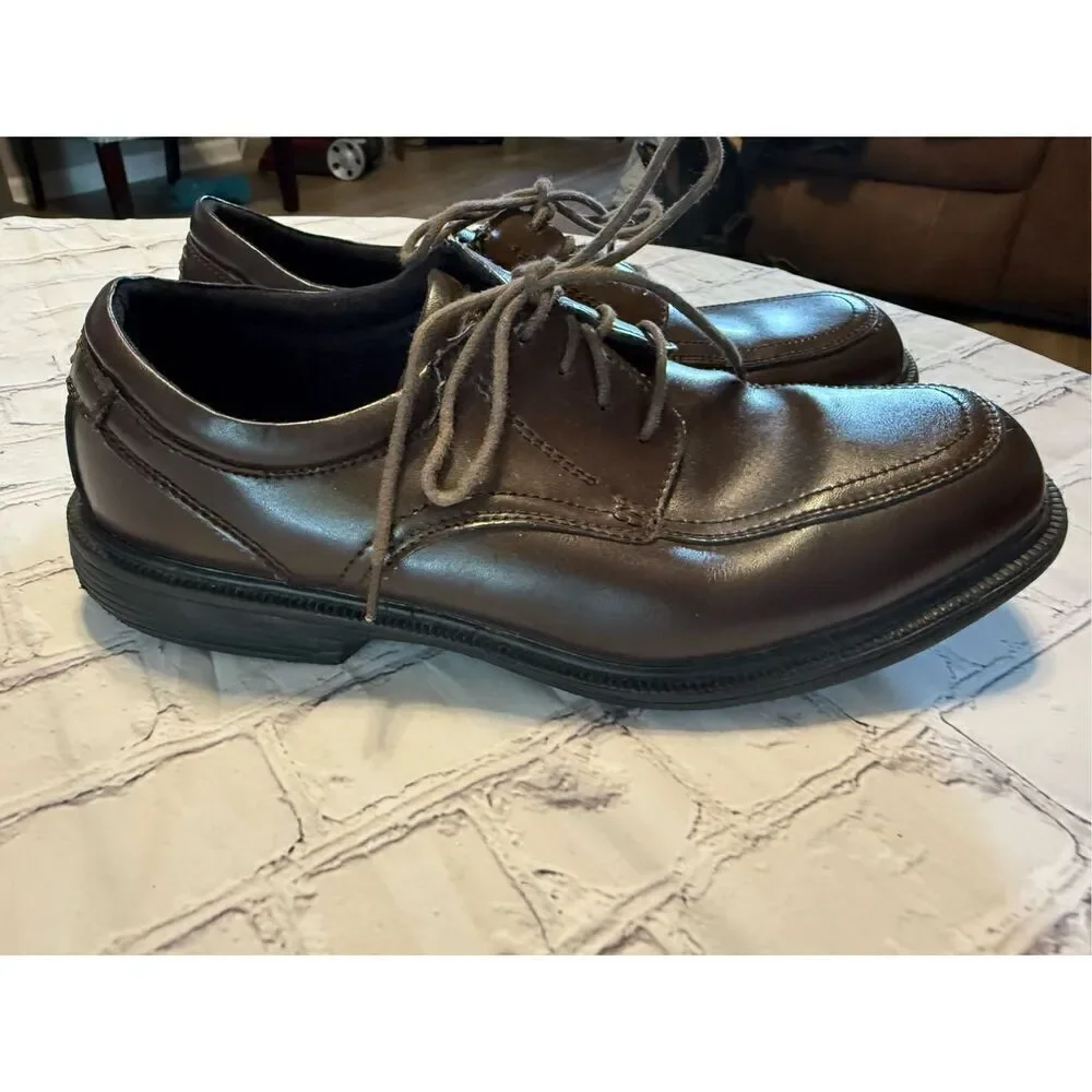 Nunn Bush Kore Oxford Dress Shoes Mens Size 9.5 Brown Leather Comfort Gel Loafer